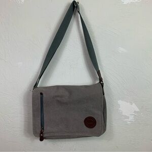 Mactso Classic Fashion Canvas Messenger Bag Satchel Crossbody Gray Laptop Unisex